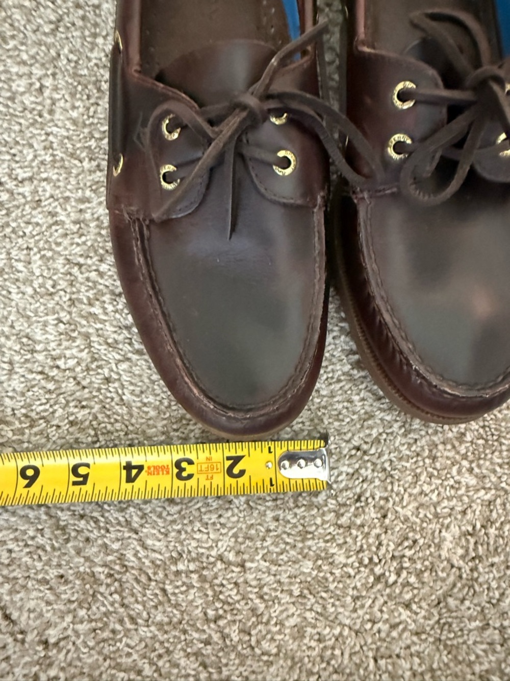 Sperry Dark Brown Leather Lace-Up Boat Shoes - Picture 8 of 8